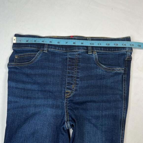 SPANX Denim Stretch Flare jeans Dark Wash Pull On Shapewear Medium - Picture 6 of 12